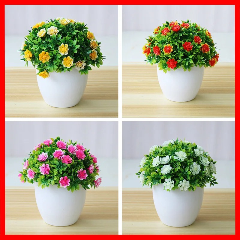 Bonsai Gardenia - 1pc piante artificiali Bonsai piccoli fiori