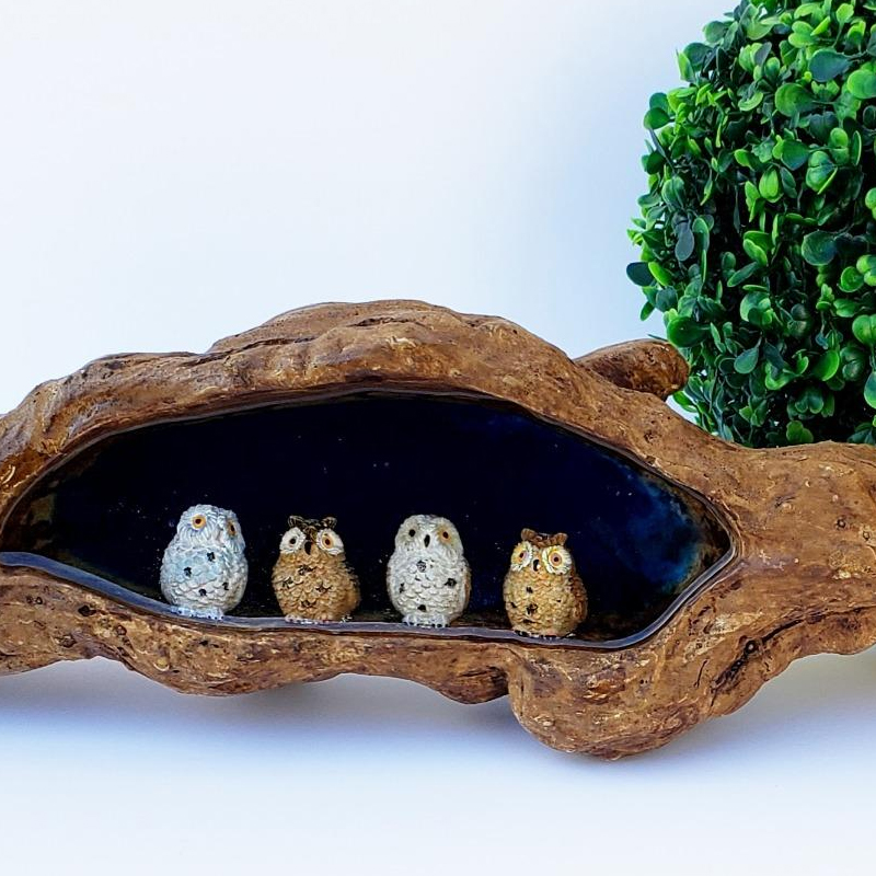 4 pezzi in resina mini gufi an - Bonsai Gardenia recensione e prezzo